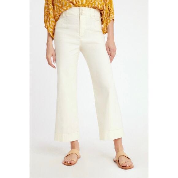 Anthropologie Pants - NWOT by Anthropologie Emma Coastal Minimalist Classic Wide Leg Ankle Crop Pants